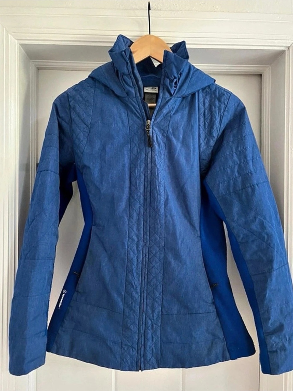 Champion Women'Small Quilted Ski Jacket Blue Small